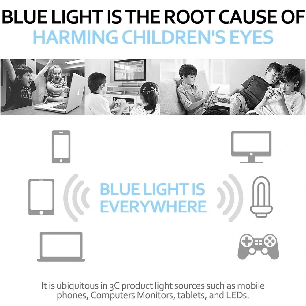 Kids Blue Light Blocker / Blue and Pink Glasses with Car Case - Picture 7 of 10